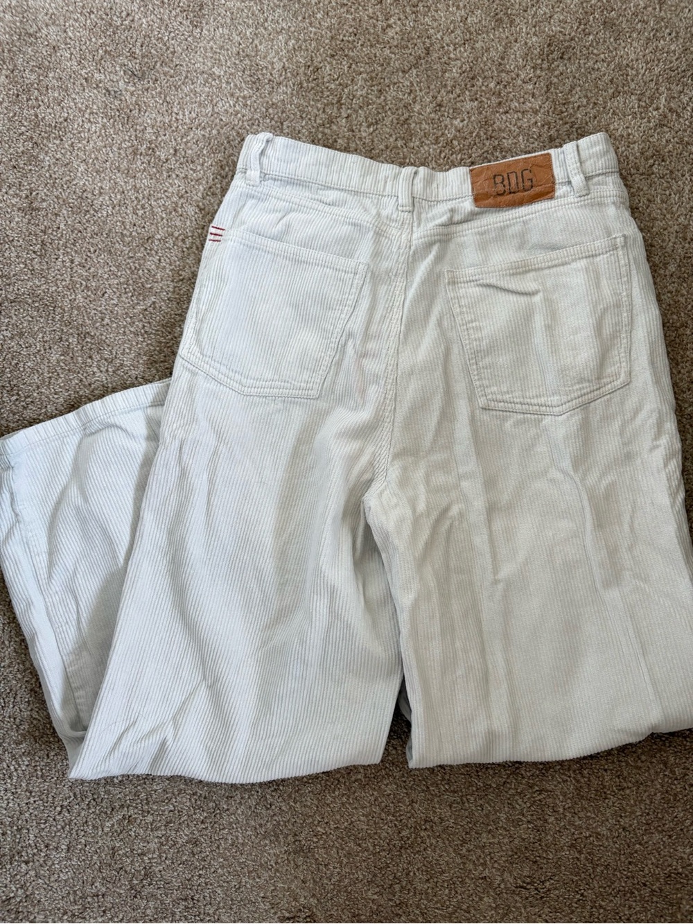 BDG Off-White Corduroy High-Rise Pants - Picture 7 of 9